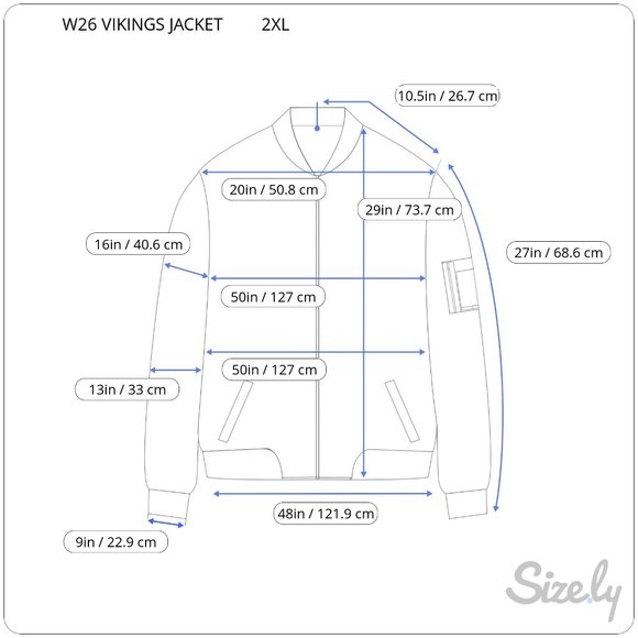 MINNESOTA VIKINGS Jacket Sweatshirt Full Zip Pockets Fleece Lined L/S Men's XL - Picture 9 of 9